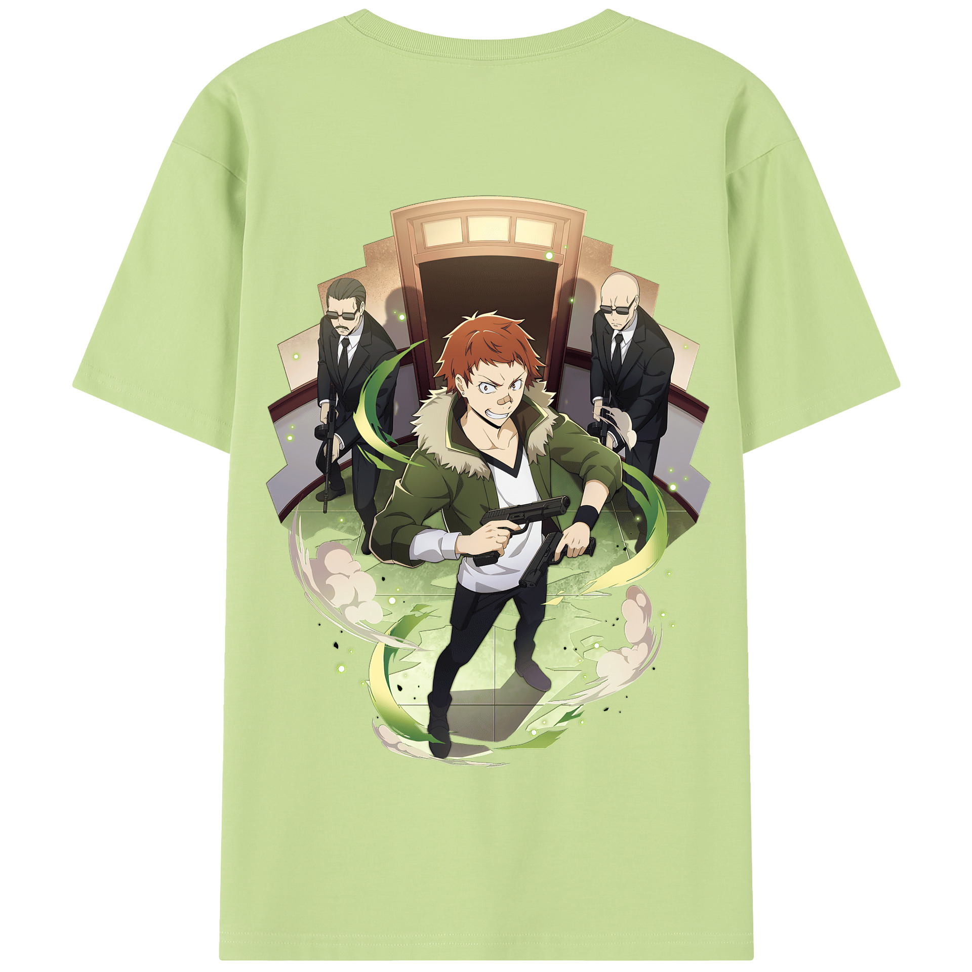 （画像用） 文豪ストレイドッグス Bungo Stray Dogs 綿100％半袖Tシャツ（背面プリント）